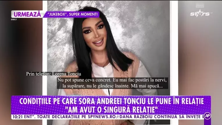 Conditiie pe care Lorena, sora Andreei Tonciu, le pune in relatie!