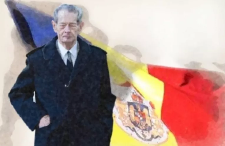 La inmormantarea Regelui Mihai I au fost intonate imnul de stat si imnul regal si au fost trase salve de tun