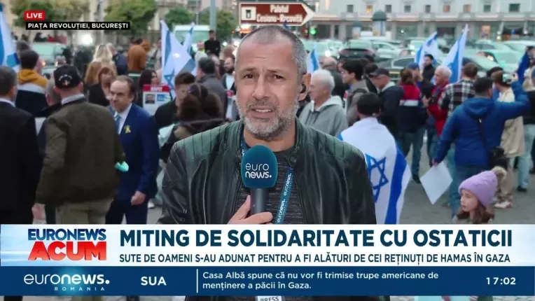 Miting de solidaritate, in Bucuresti, pentru ostaticii din Fasia Gaza